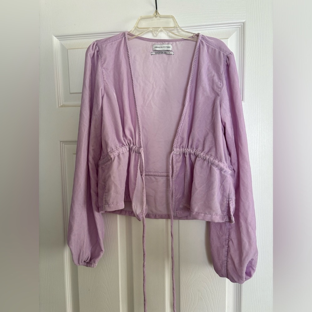 Lilac velvet blouse